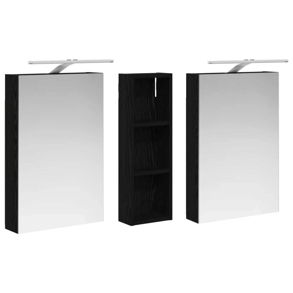 Set di Armadi da Bagno con porta 3 pcs 100 x 10,5 x 60,5 cm 3403705