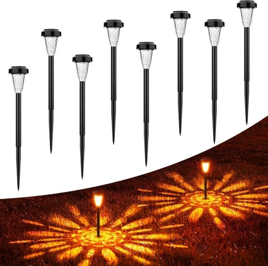 Illuminazione Esterna a Energia Solare - Lampade Esterne a Fonte Solare - Nero