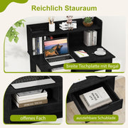 Scrivania per computer con prese USB e Type-C nero 95 x 56 x 109.5 cm scrivania da ufficio con cassetto e ripiano per casa studio