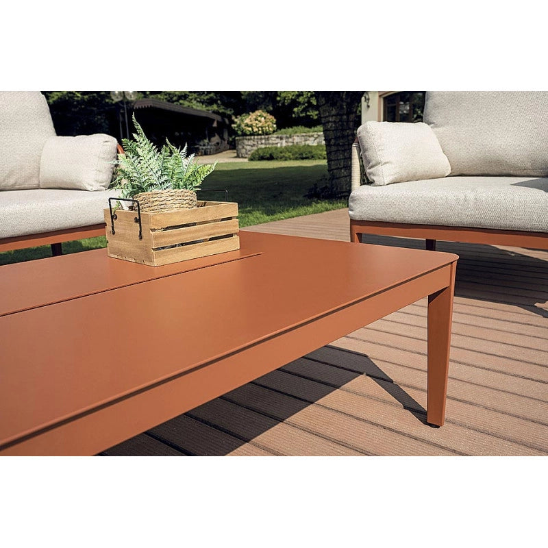 Salotto Bandol In Alluminio Rosso + Corda Beige Moia