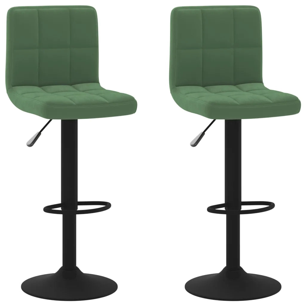 Sgabelli da Bar 2 pz Verde Scuro in Velluto cod mxl 55954