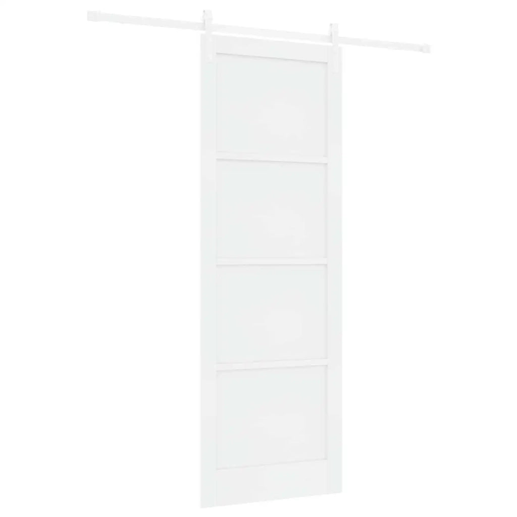Porta scorrevole Bianco 83 x 232 cm Legno Massello di Pino