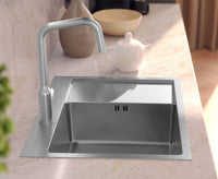 Lavello In Acciaio Russel 116 Brush Nickel Ventricolo sinistro