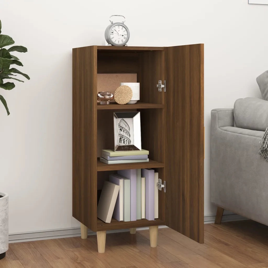 Credenza Rovere Marrone 34,5x34x90 cm in Legno Multistrato 817404