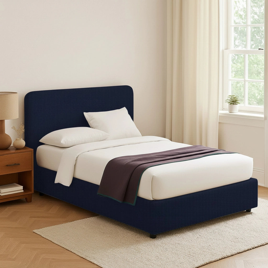 Poole, Letto Piazza e Mezza Sfoderabile Made in Italy, Viola Scuro