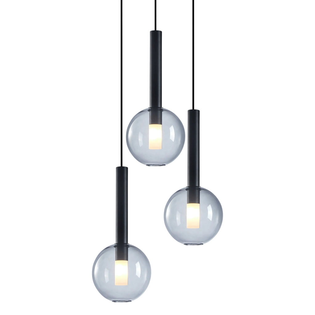 Lampada a sospensione Niko nera Ø35cm 3xG9 Milagro