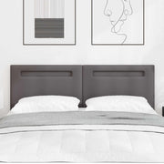 Testiera LED Grigio 160 cm Pelle Sintetica 42007307