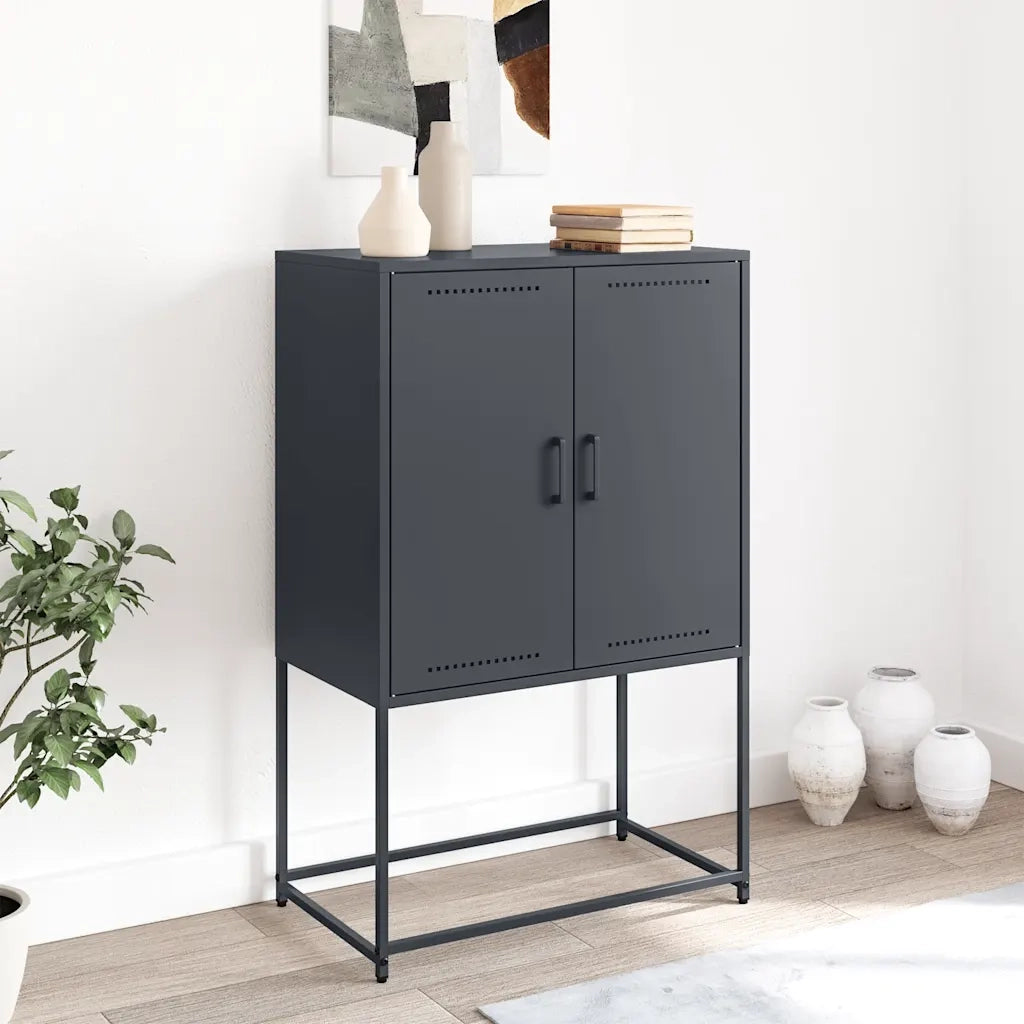 Credenza-Buffet-Armadio da cucina Antracite 68,5x38,5x107 cm in Acciaio 869427