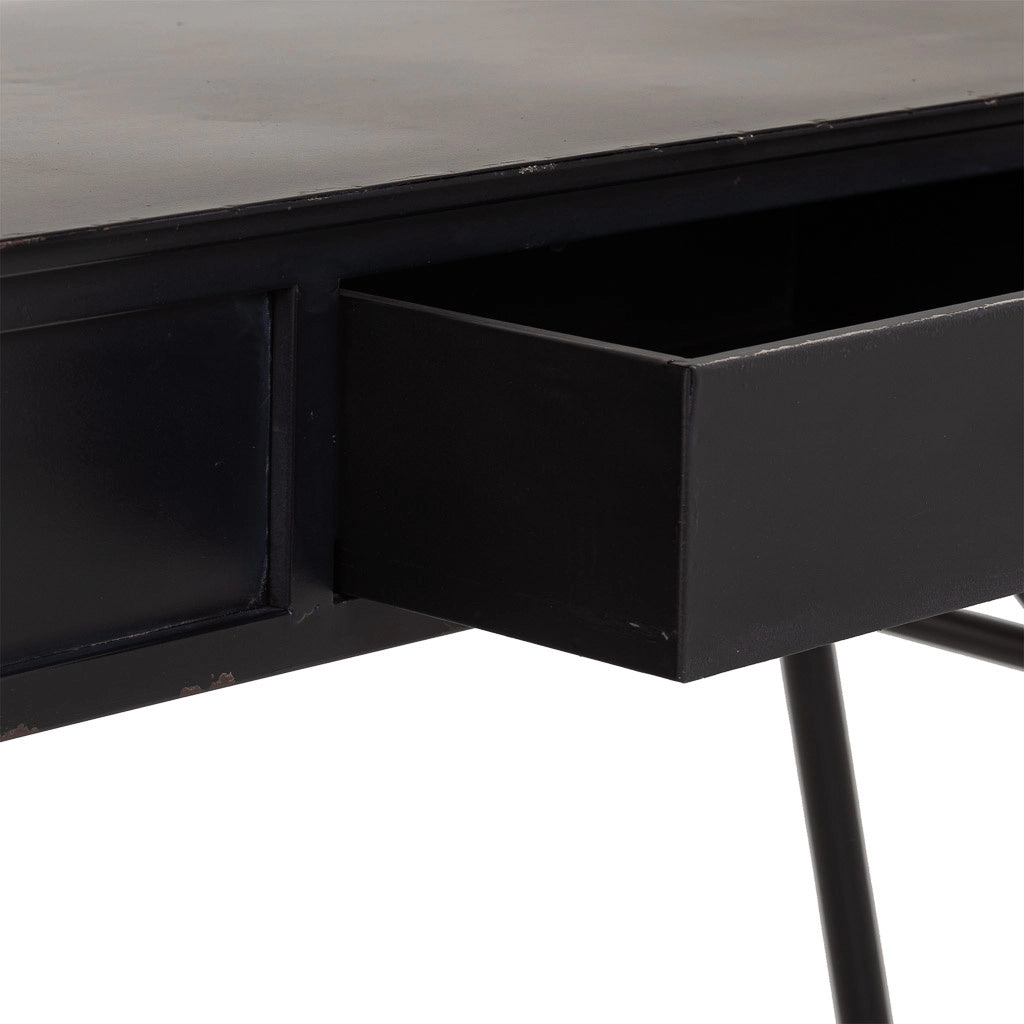 Mobile da ingresso in metallo nero 100x40x75h