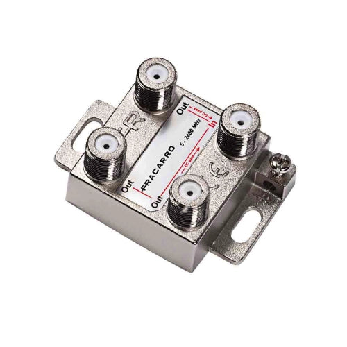 DE2-10 DERIVATORE VERTICALE A 2 VIE CON ATTENUAZIONE 10DB E CONNETTORE F IN BANDA TV E SATELLITE (5-2400MHZ)