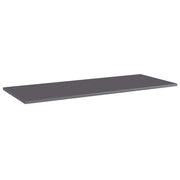 Ripiani per Libreria 4pz Grigio Lucido 100x40x1,5cm Multistrato 805417