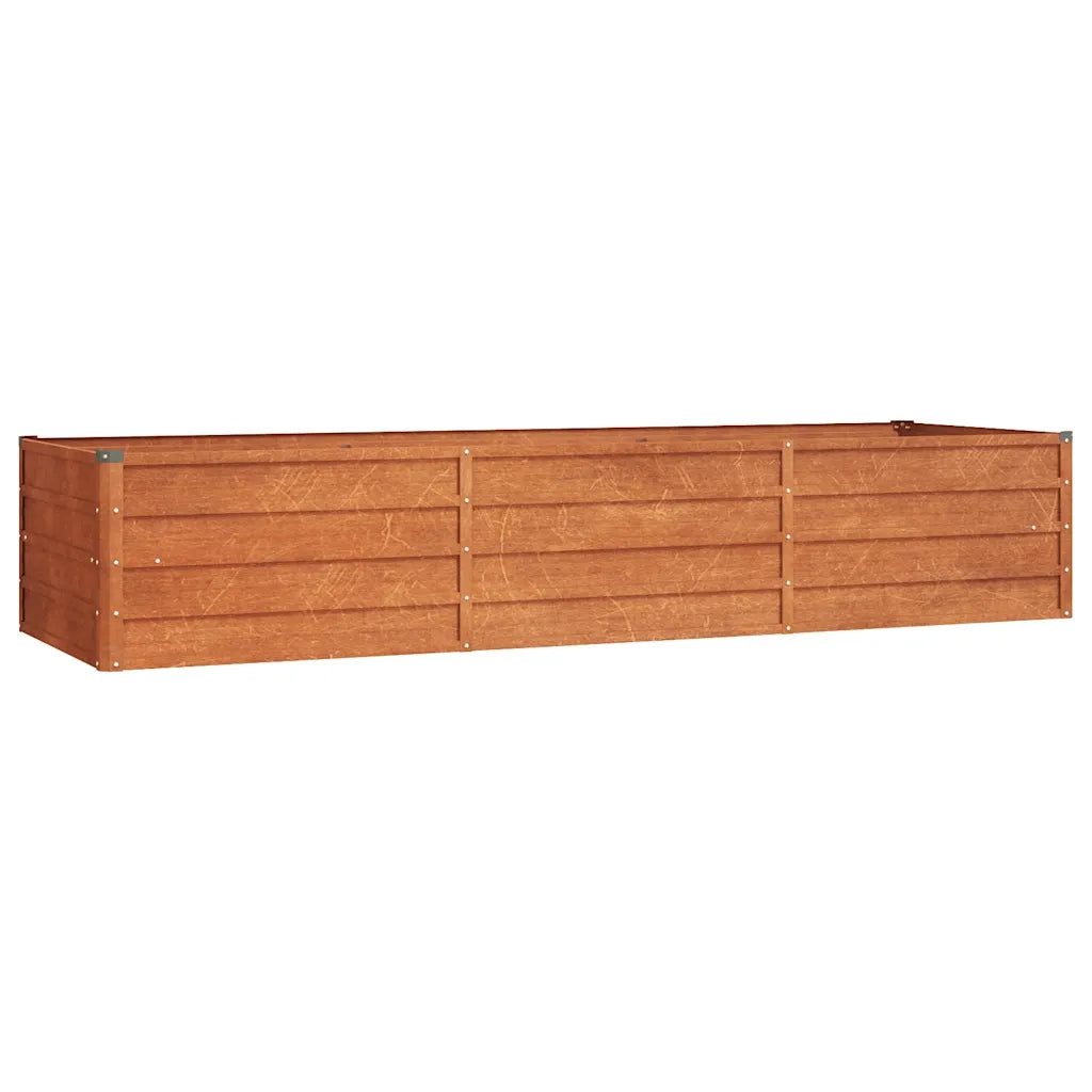 Fioriere | Cassetta per fiori | Letto Rialzato da Giardino Ruggine 240x80x45 cm Acciaio Corten