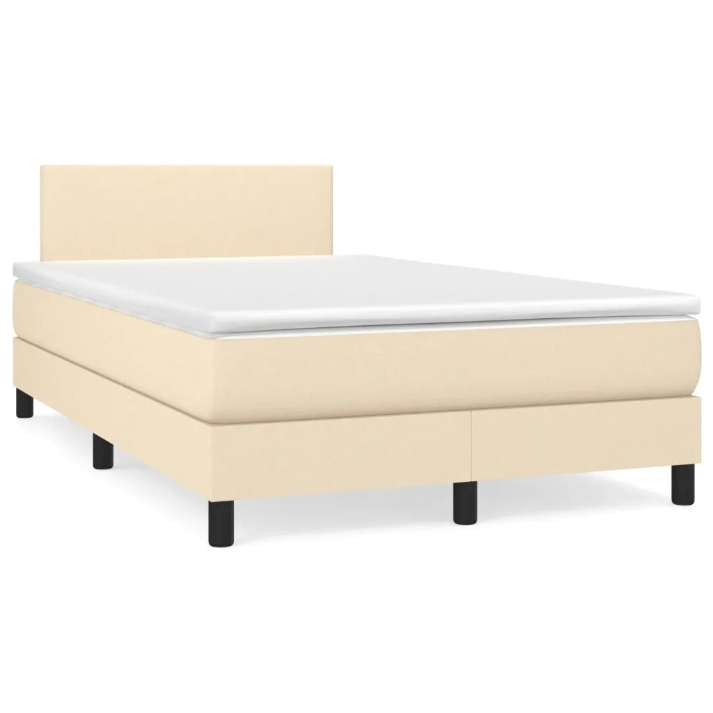 Giroletto a Molle con Materasso Crema 120x190 cm in Tessutocod mxl 92006