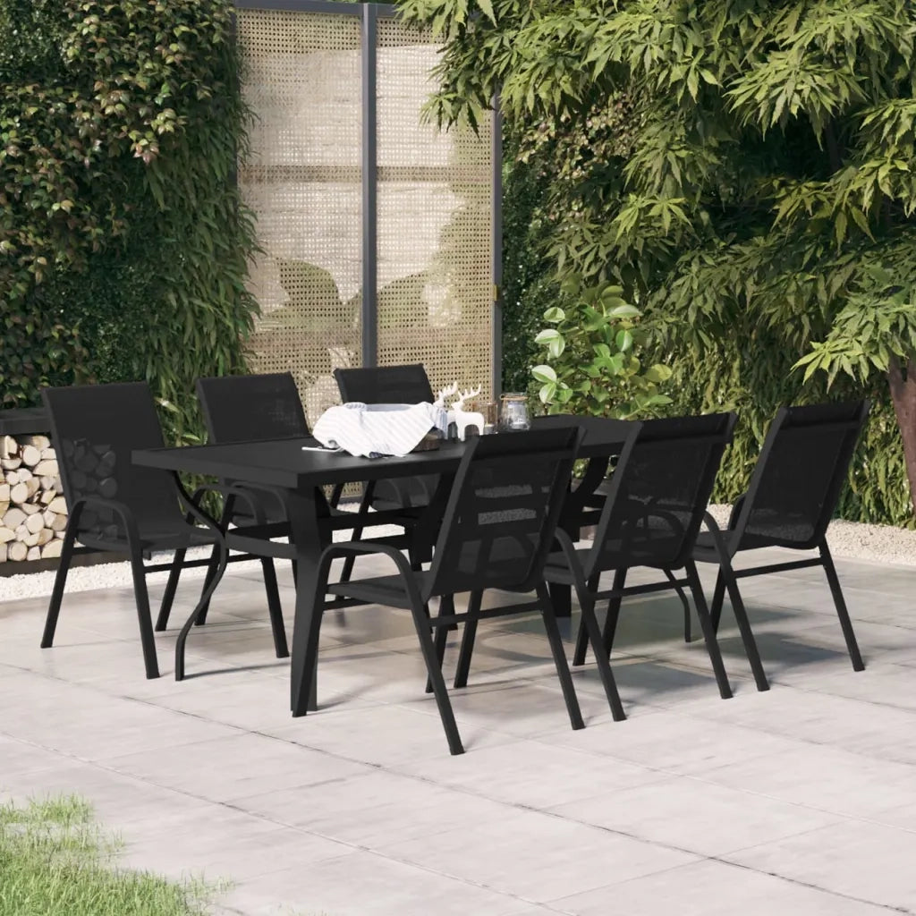 Set da Pranzo da Giardino 7 pz Nero cod mxl 51926