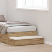 Cassetti per Letti  Rovere Artigianale 80x36,5x16,5 cm in Legno Ingegnerizzato