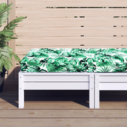 Cuscino Pallet Motivo a Foglie 60x60x9,5 cm in Tessuto Oxford