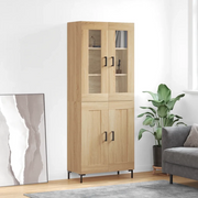 Credenza-Buffet-Armadio da cucina Rovere Sonoma 69,5x34x180 cm in Legno Multistrato 320499