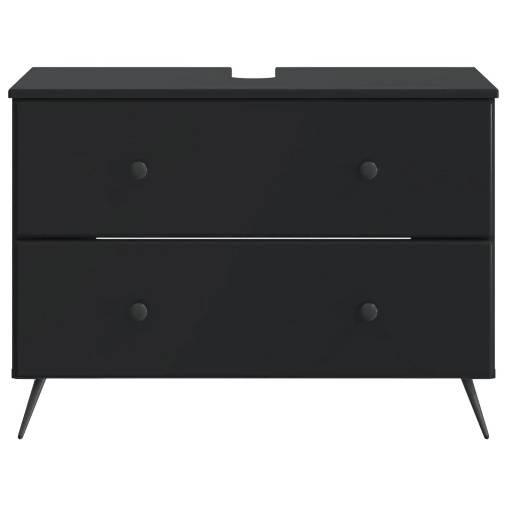 Armadio per Lavabo da Bagno BREDA Nero 82 x 41 x 59 cm 897456