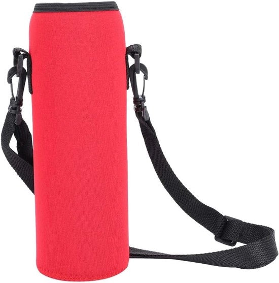 Sacchetto portatile per bottiglie d'acqua con protezione termica e cinturino regolabile