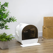 TOILETTE per gatti chiusa 43x44x47 cm Plastica Bianca