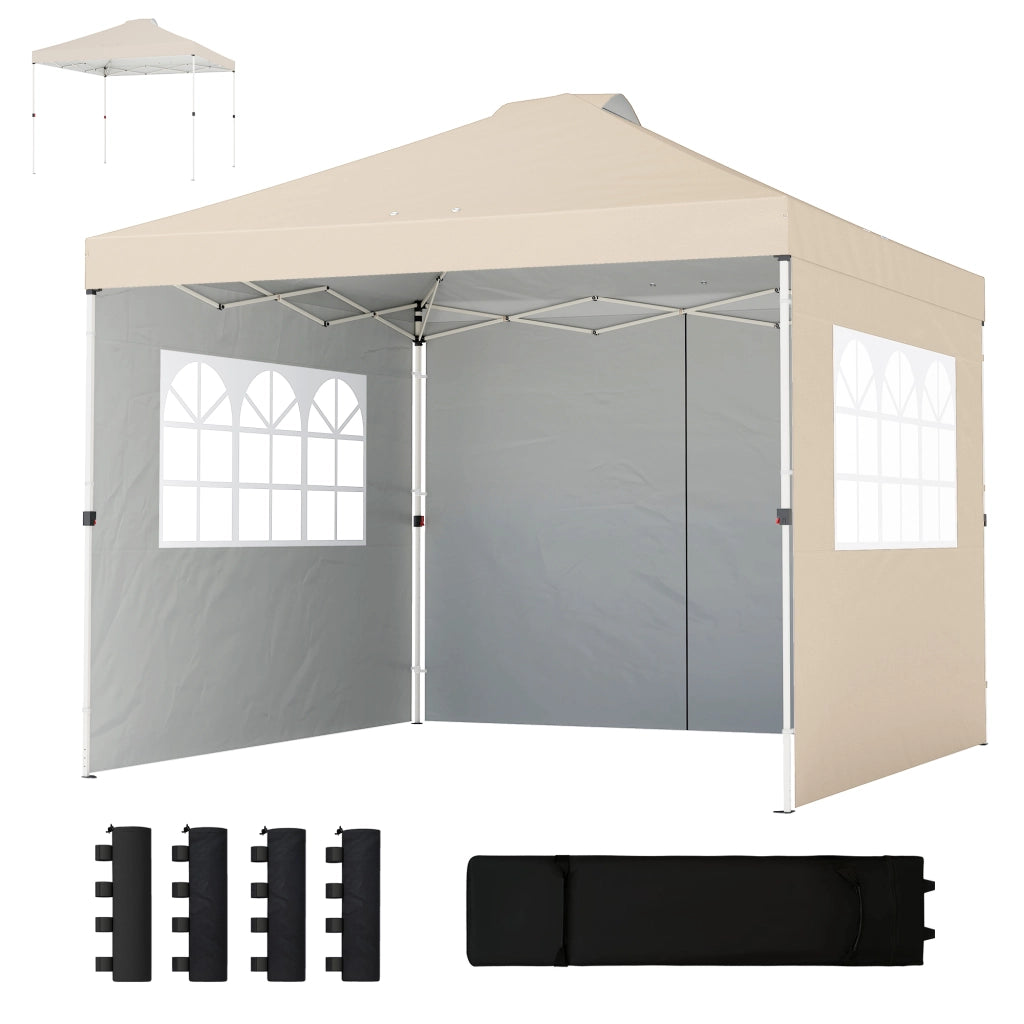 Tenda da Giardino Pieghevole 3x3m ¨C zephmum ¨C Grigio