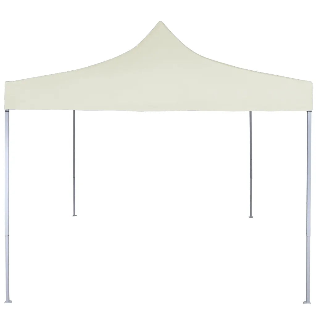 Gazebo Professionale Pieghevole 2x2 m in Acciaio Crema