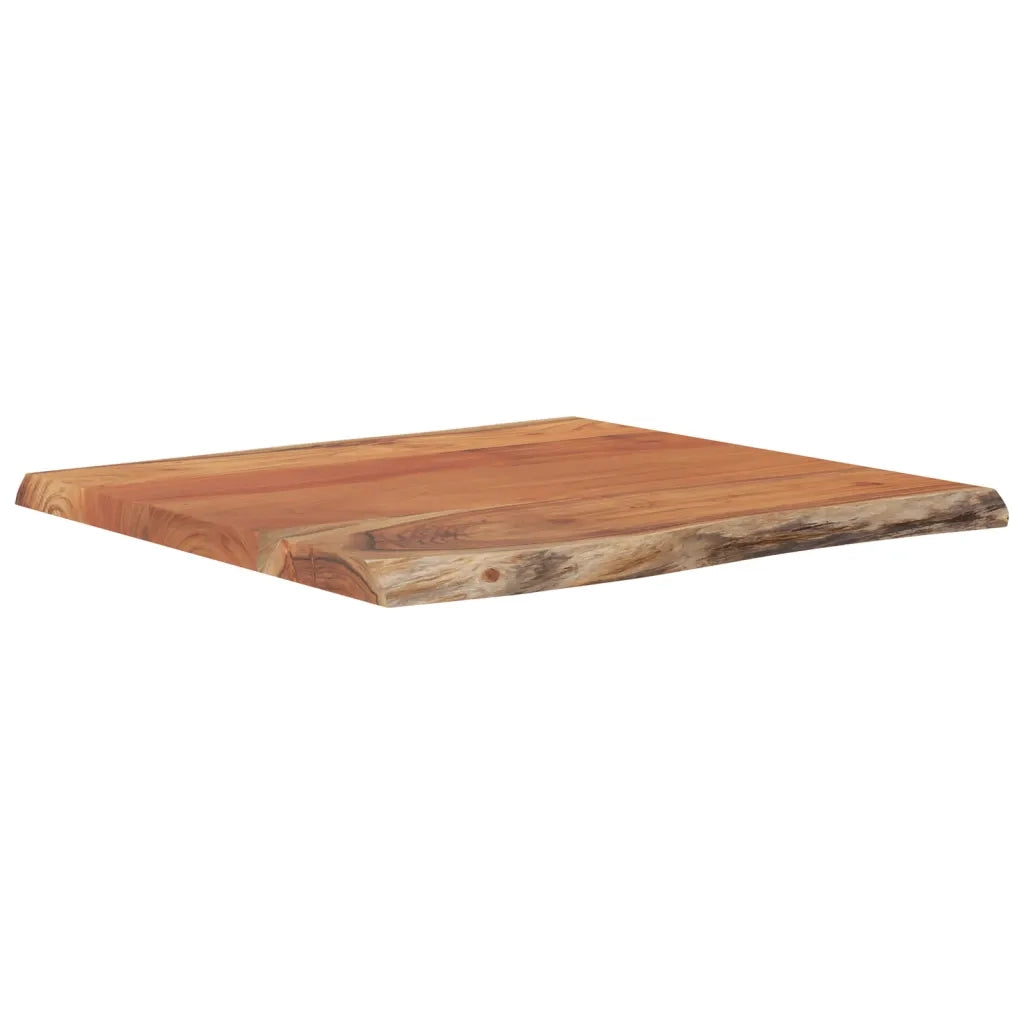 Piano Tavolo | Superficie Tavolo | Piano Scrivania 60x60x2,5 cm Quadrato Massello Acacia Bordi Vivi