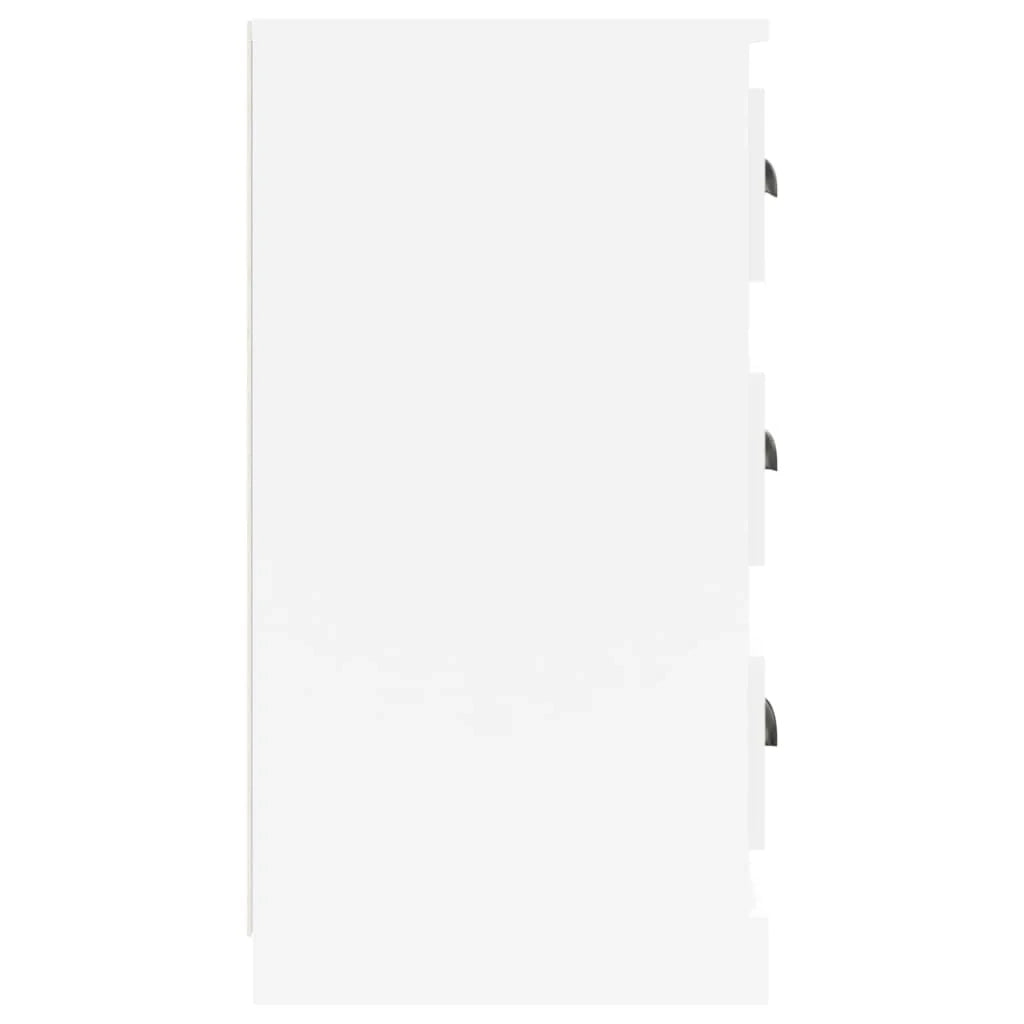 Buffet credenza cassettiera mobiletto mobile contenitore organizer per cucina soggiorno finitura lucida 70 x 35,5 x 67,5 cm legno ingegnerizzato bianco 02_0030763