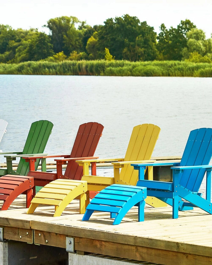 Poggiapiedi da giardino in plastica verde legno resistente agli agenti atmosferici a doghe in stile moderno