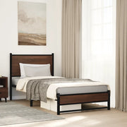 Giroletto senza Materasso in Metallo Rovere Marrone 90x190 cm 4007932