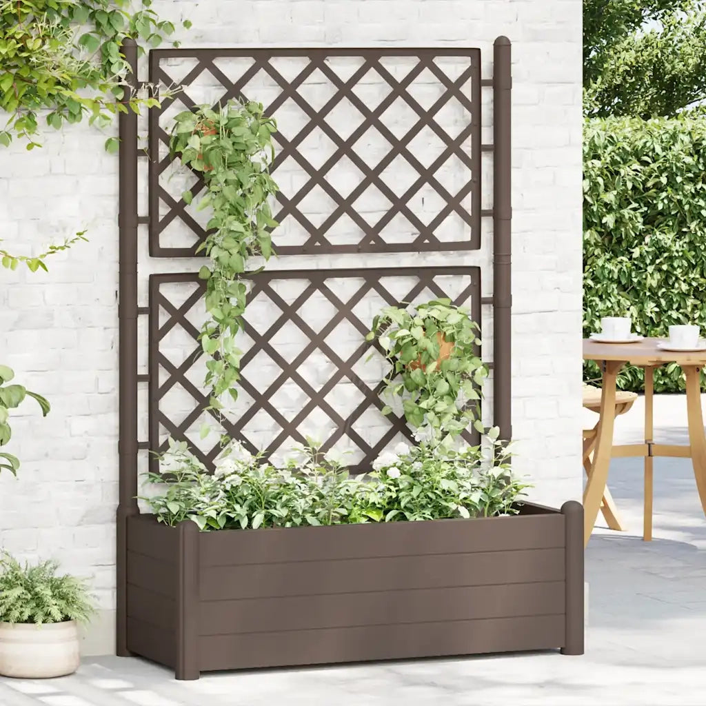 Fioriera da Giardino con Graticcio 100x43x142 cm PP Moca