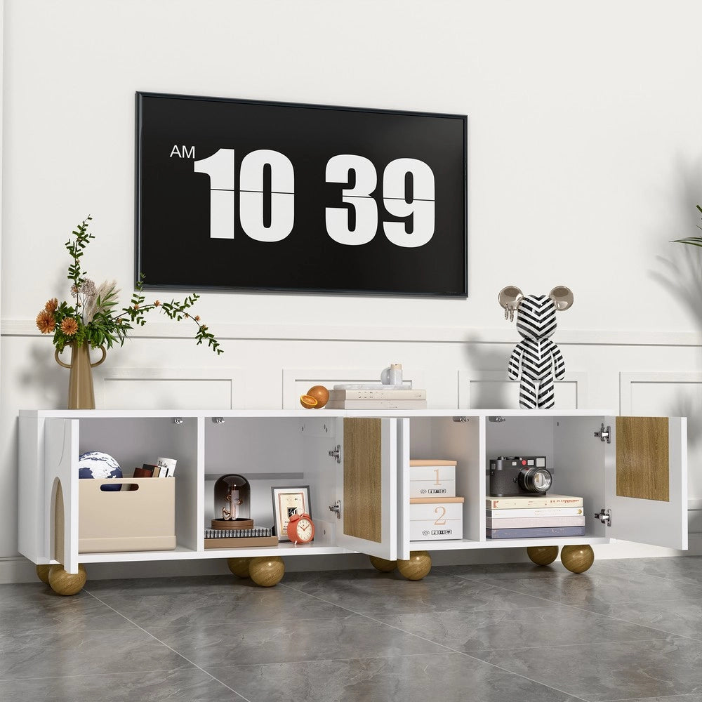Mobile TV 4 Ante Vintage ¨C Xylo ¨C Legno, 175x38x50 cm