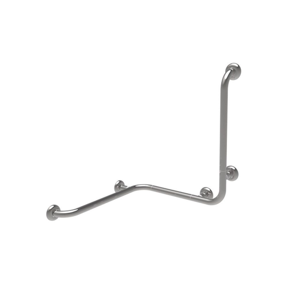 Maniglia angolare con verticale laterale universale 60x60x60h inox lucido