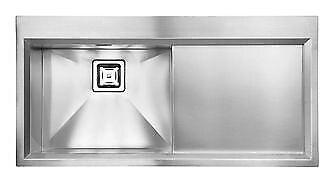 CM 012846.D2.01.2033 GLAMOUR MIX Lavello da Incasso 1 Vasca a Destra con Gocciolatoio Acciaio Inox Satinato (100x50 cm) colore Inox