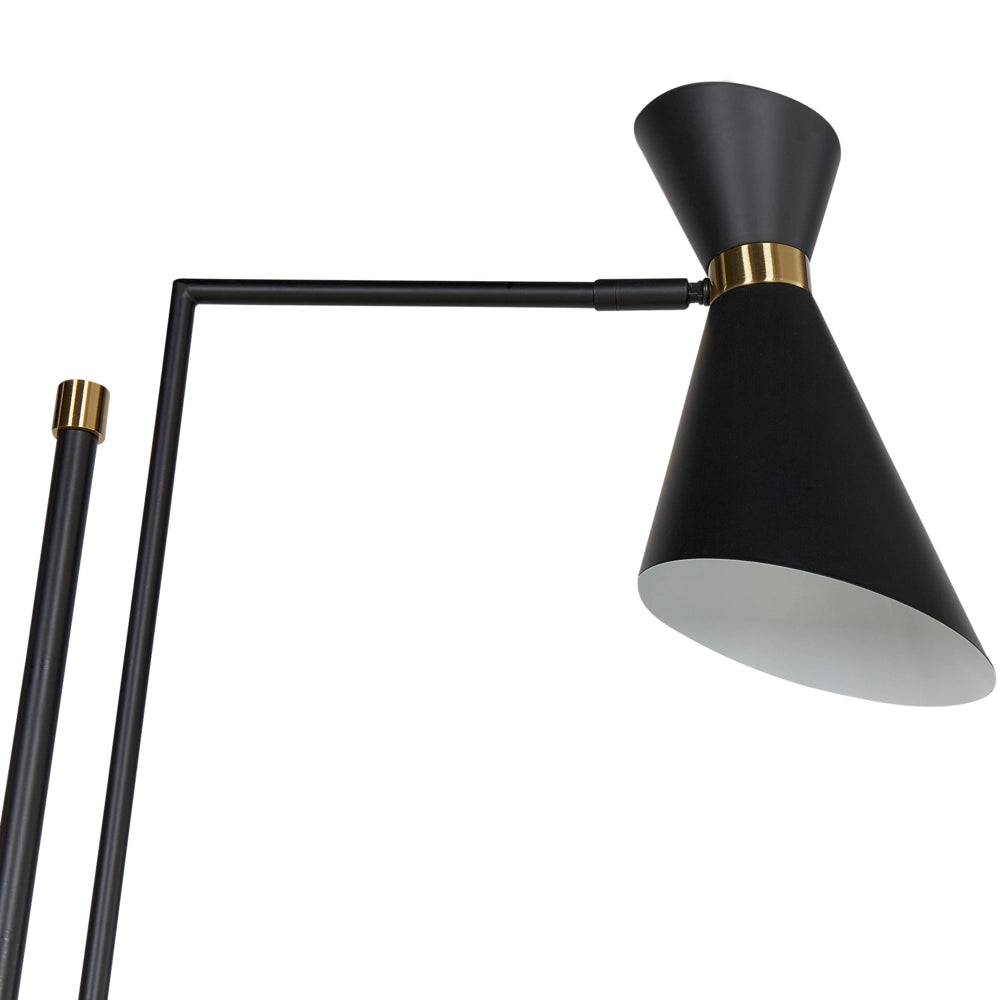 Lampada da terra moderna con faretto regolabile in metallo nero ufficio soggiorno camera da letto