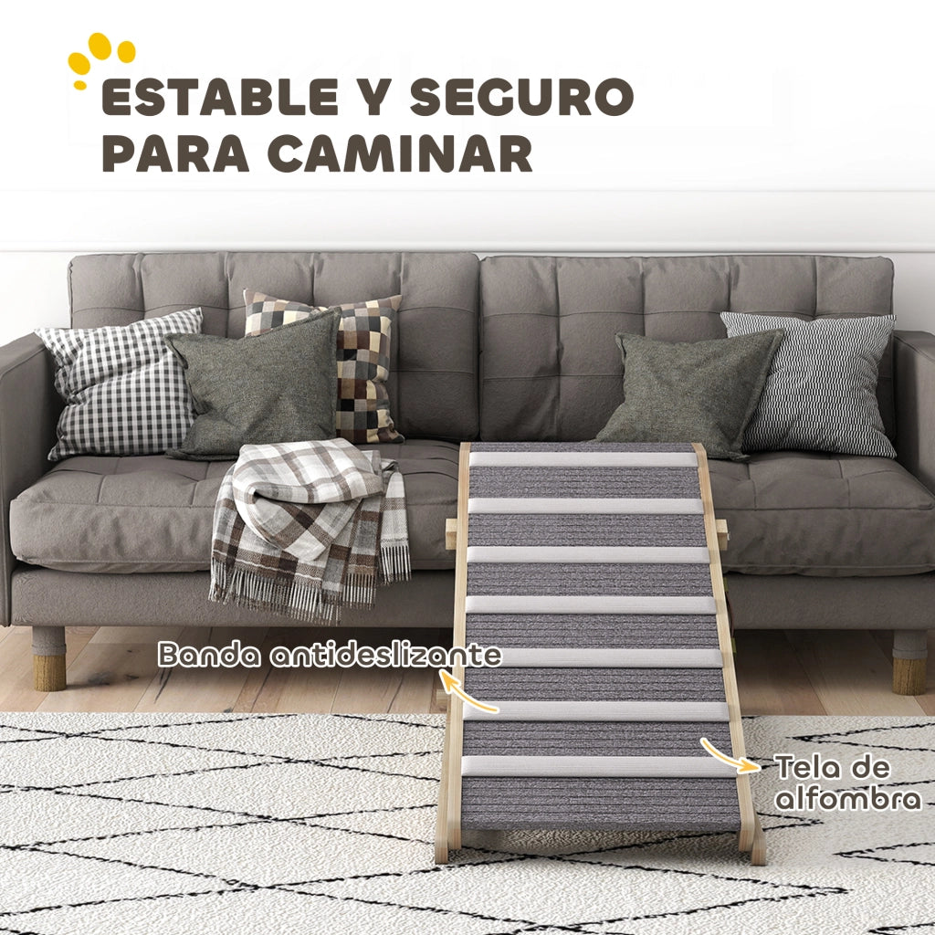 Rampa per Cani Pieghevole in Legno ¨C zephmum ¨C 35-50 cm