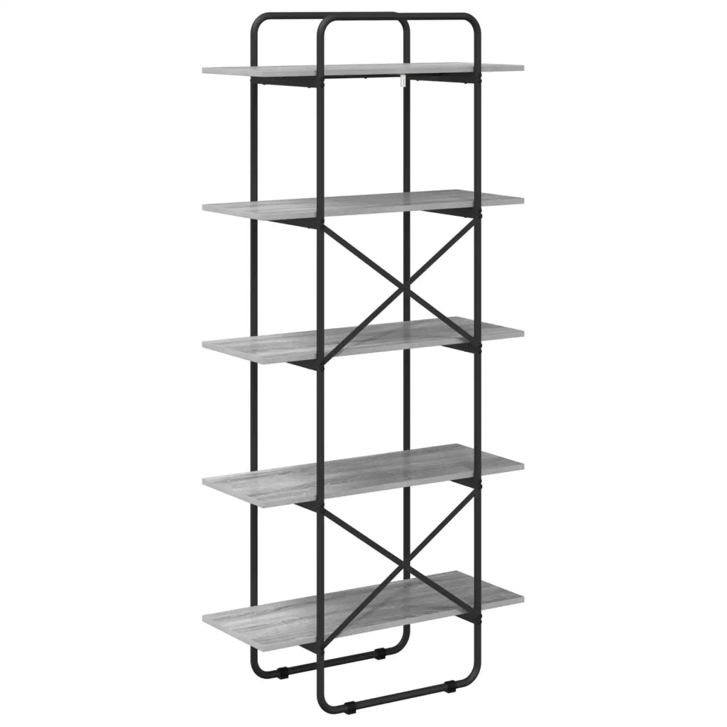 Libreria 5 livelli 60 x 35 x 175,5 cm PB Sonoma grigio 8007831
