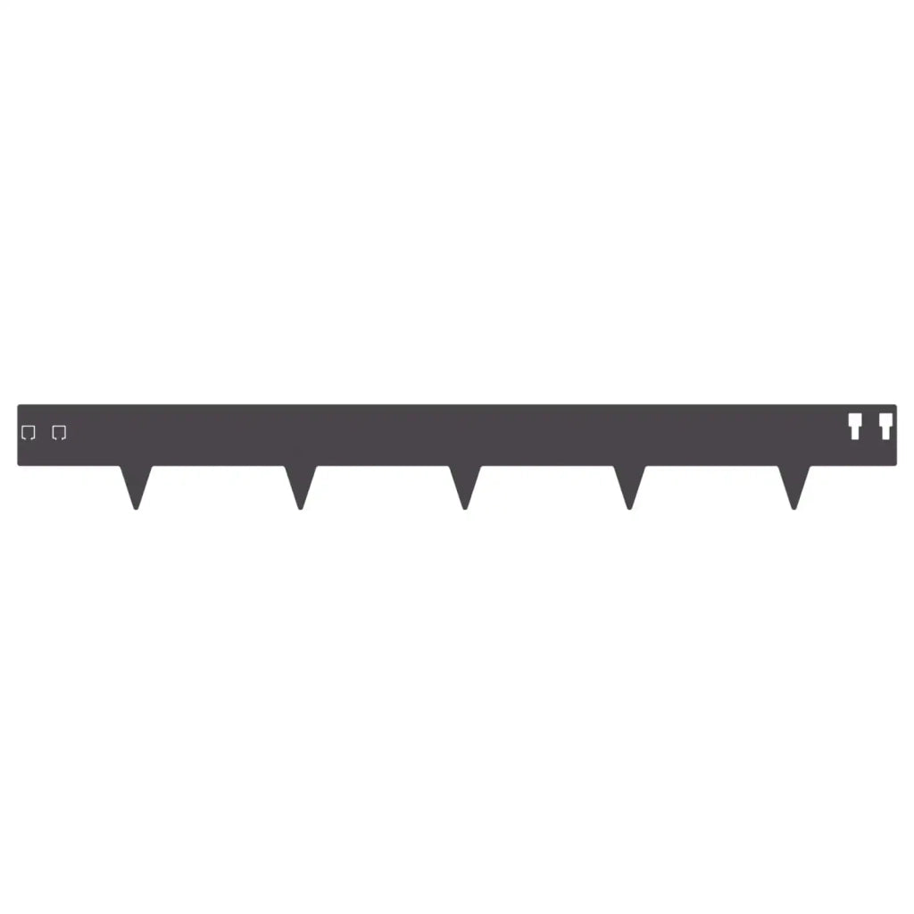 Bordura per Prato 30 pcs 100 x 12 cm Acciaio Nero 8008520