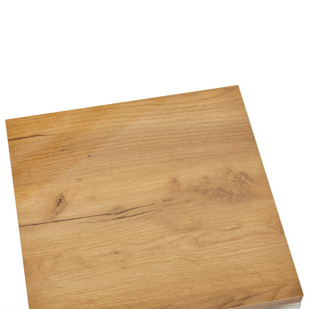 TAVOLINO DA CAFFÈ quadrato lucido bianco 75x75x33,5 cm con 4 cassetti