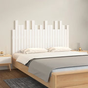 Testiera da Parete Bianca 140x3x80 cm in Legno Massello di Pino 824819