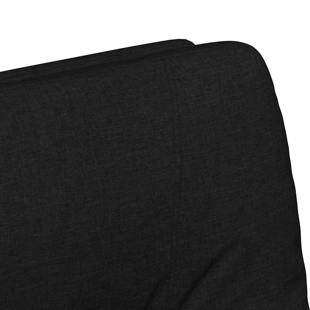 Sedie da Pranzo con Ruote 2 pcs Nero 57 x 67 x 95 cm Tessuto 42017849