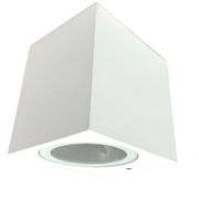 Trade Shop - Applique A Parete Quadrato Lampada Muro Moderna Esterno Attacco Gu10 Ip65 Es54 - Bianco