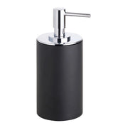 Dispenser Sapone Liquido Rotondo GAMMA in Ottone Cromo Opaco Nero / 250 ml