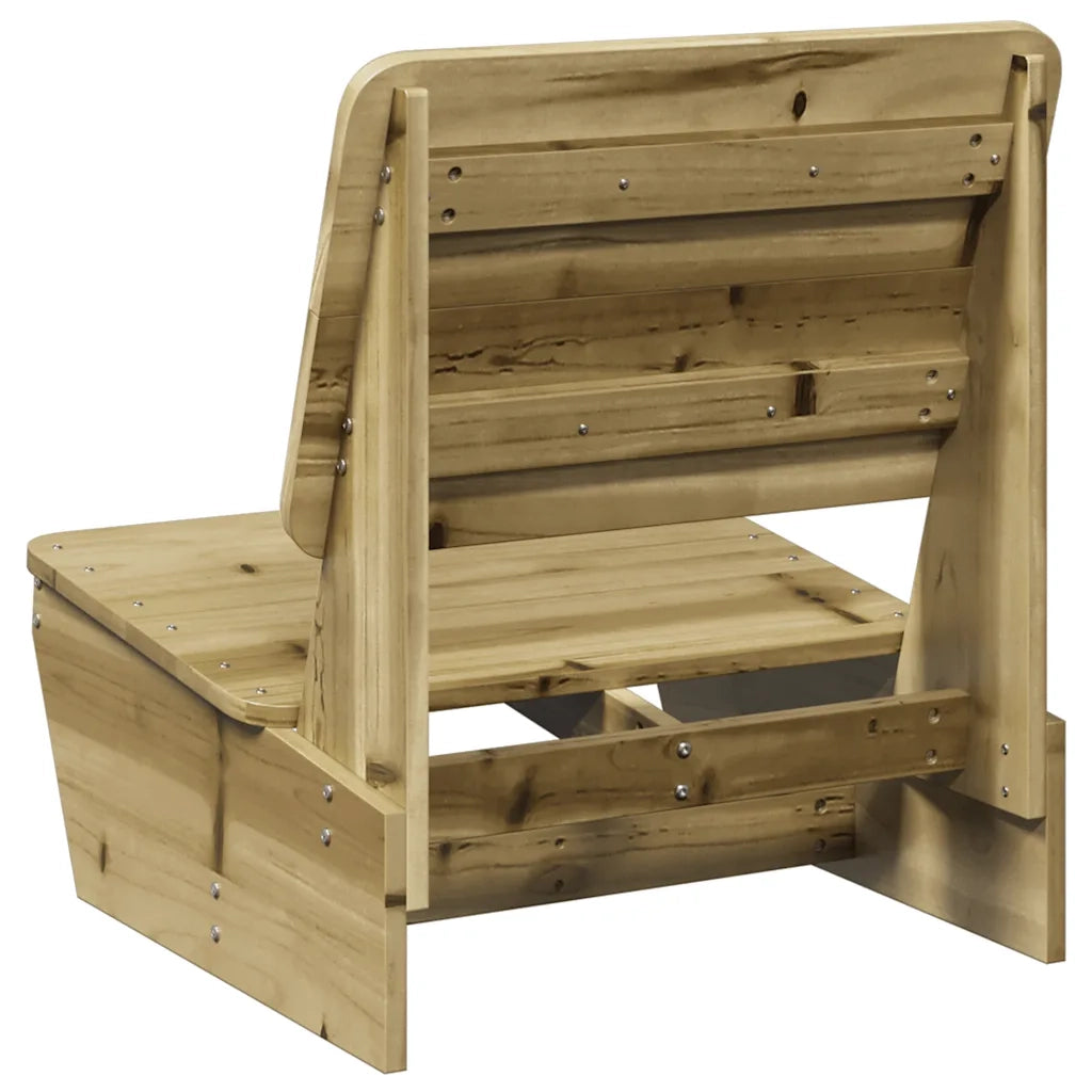 Sedie da Giardino 2 pz 60x64x70,5cm in Legno di Pino Impregnato