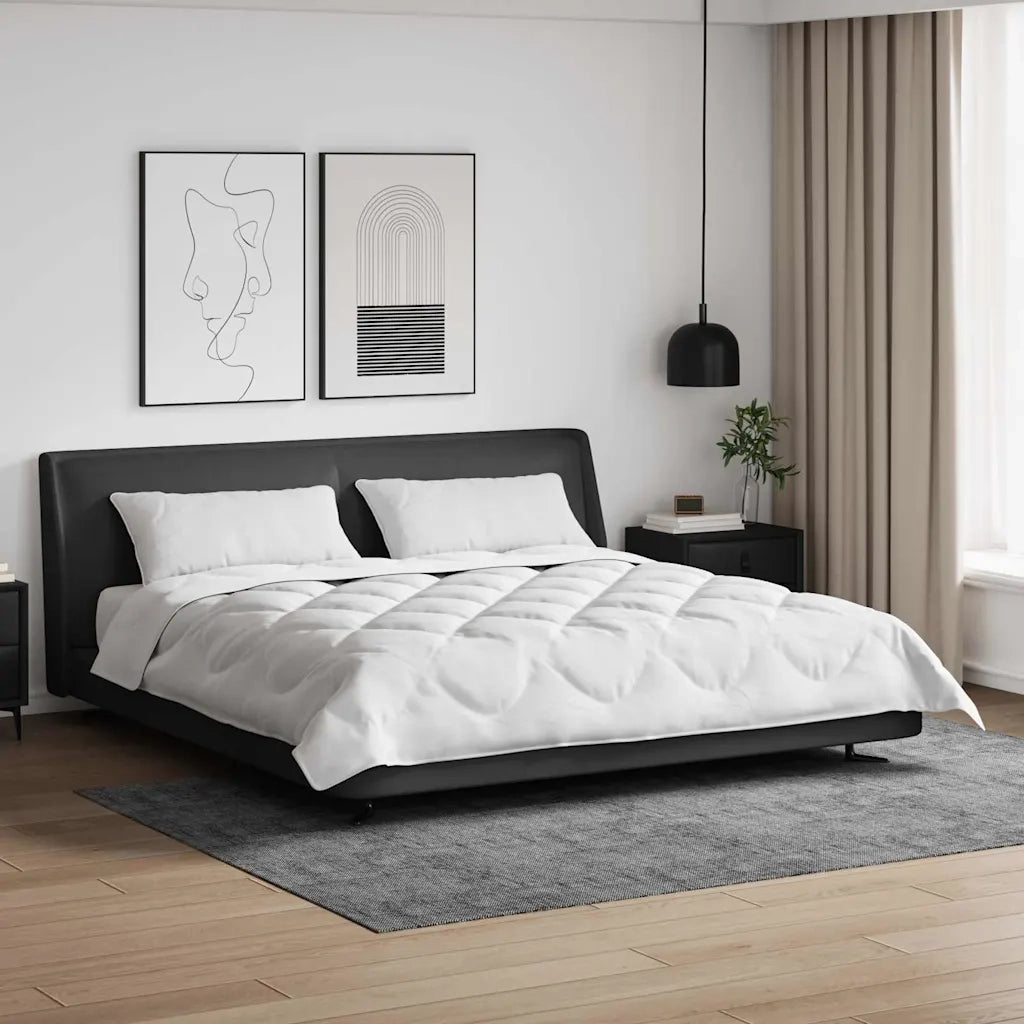 vidaXL Set di piumini con cuscino 3 pcs Bianco 240 x 220 cm Microfibra