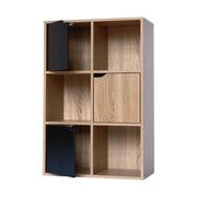 Libreria 3 Ante+3 Vani Miracle Naturale + Nero