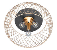 Plafoniera da Interno Attacco E27 in Metallo Ottone Opaco