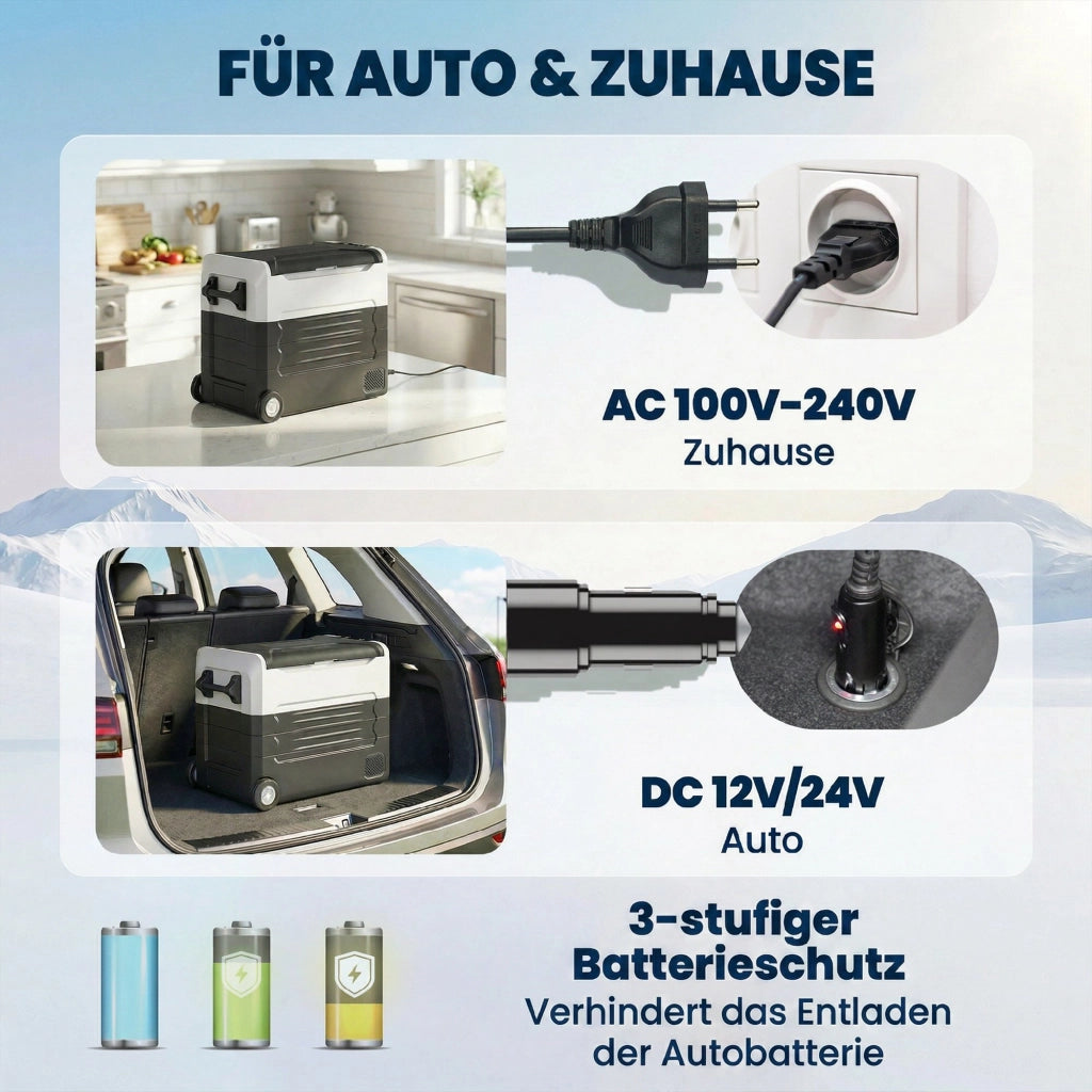 Cooler elettrico 50L dual zone ¨C Zephmum ¨C Grigio