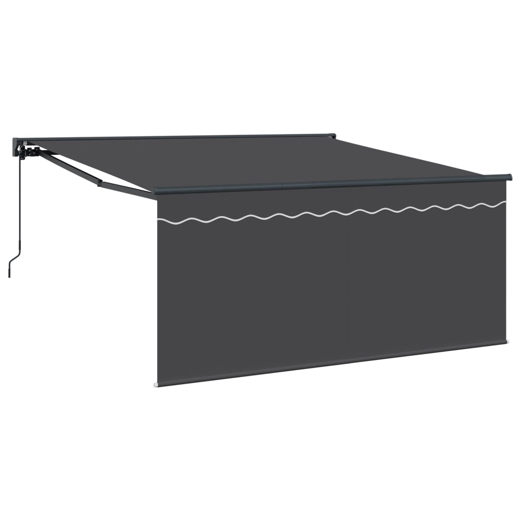 vidaXL Tenda Retrattile Grigio e antracite 350 x 250 cm