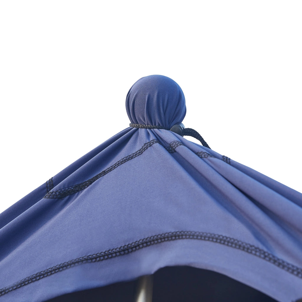 Telo Parasole a Vela Bernheze con 2 Pali 270x270x210 cm Blu pro.tec